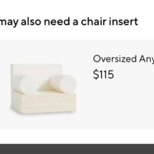 Pottery Barn Kids Oversized Anywhere Chair Insert